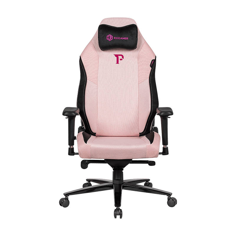 RX-2070-1R-B Modern Pink Mesh Breathable Gaming Chair With Stirrups for Home Use