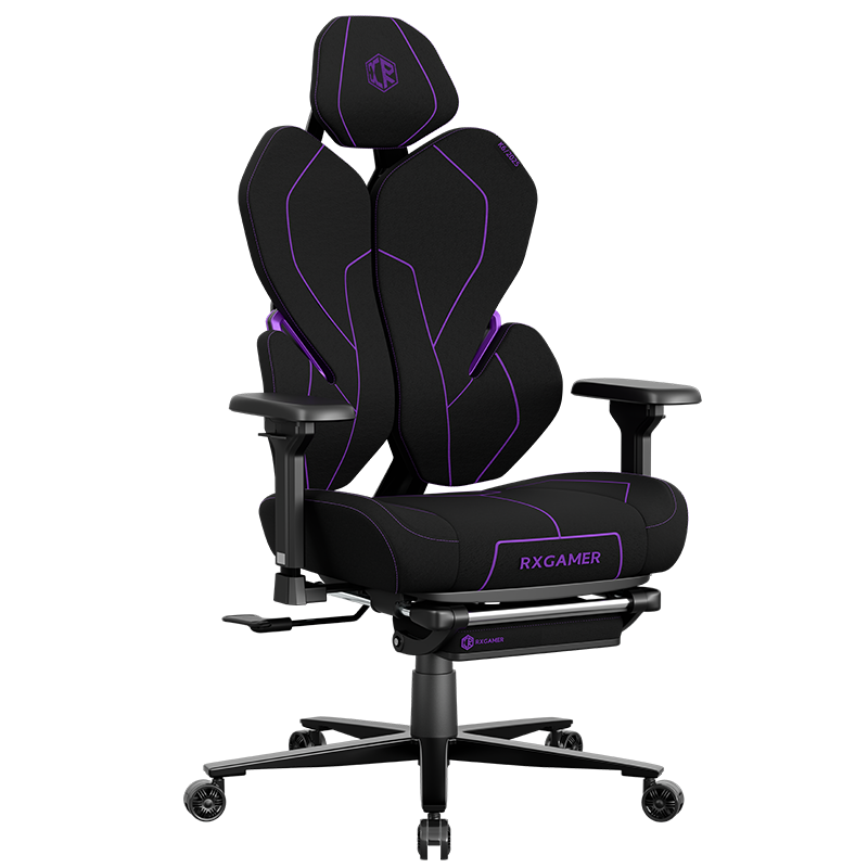 rxgamer RX-K6-6301 ergonomic design of gaming chair with comfortable footsteps