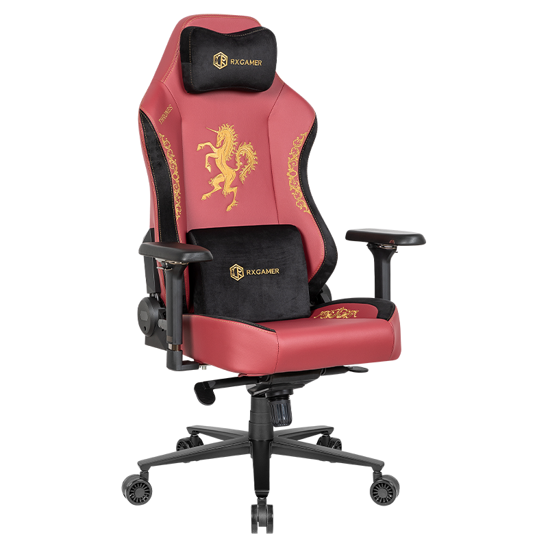 RXGAMER RX-2061 Burgundy PU Faux Leather 4D Armrest Unicorn Gaming Chair