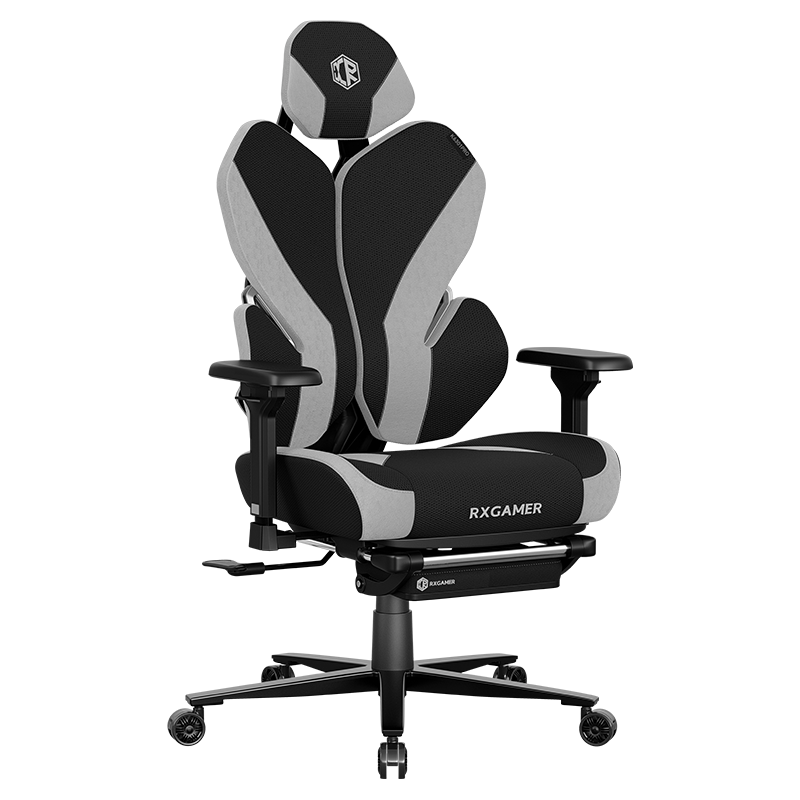 RXGAMER K6-6301PRO Comfortable Adjustable 3D Armrest with Footrest Gaming Chair